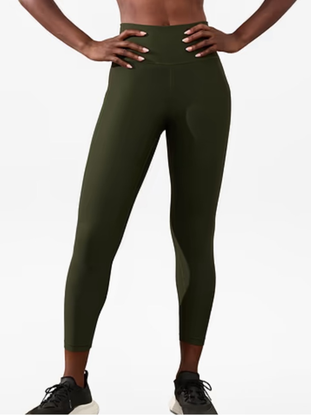 Athleta - Interval Stash High Rise 7/8 Legging - Green - Size Medium